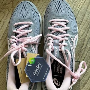 ASICS Women's Blue and Pink Athletic Shoes